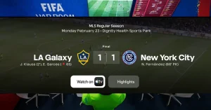 LA Galaxy vs NYCFC