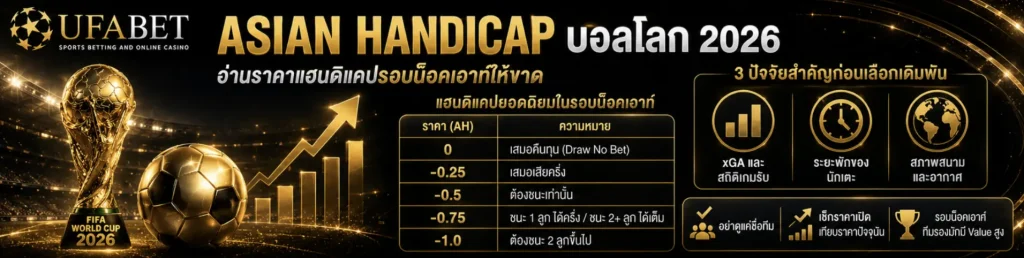 Asian Line ที่ต้องรู้ก่อนแทงบอลโลก 2026