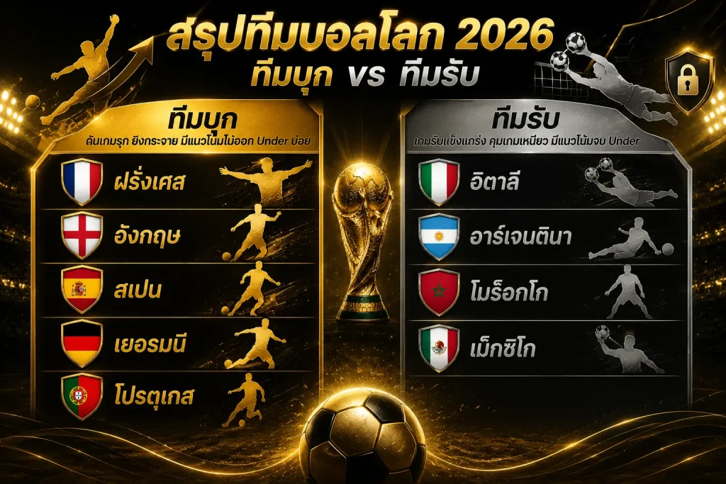 ทีมบุก ทีมรับ บอลโลก 2026